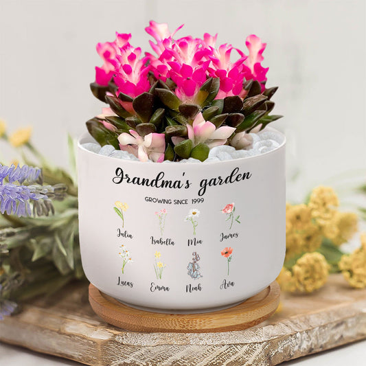 Personalized Christmas Gift For Grandma Plant Pot