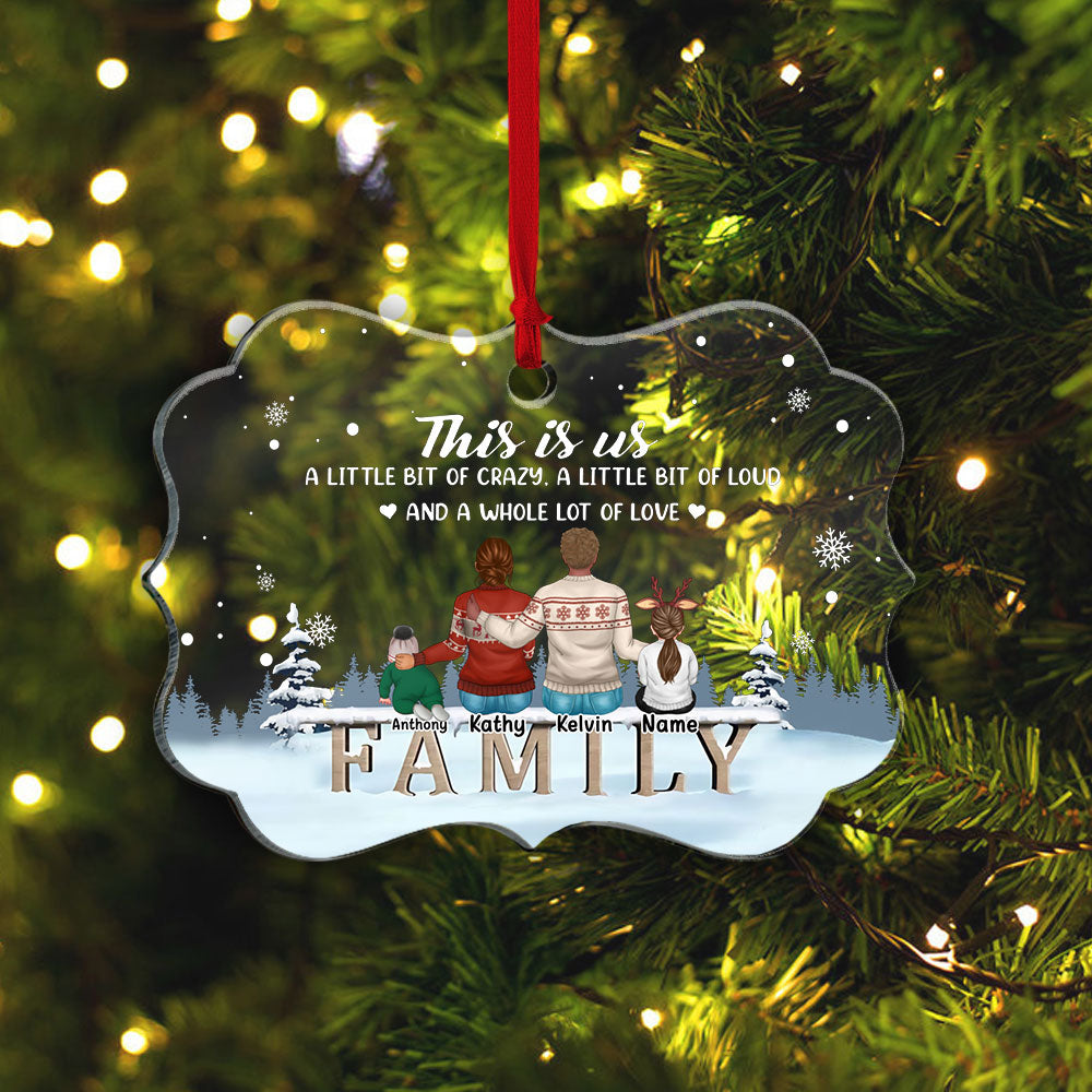 Personalized Christmas Ornament A Whole Lot Of Love Family