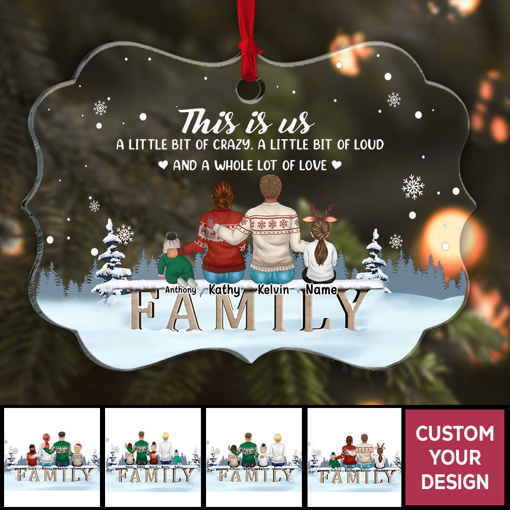 Personalized Christmas Ornament A Whole Lot Of Love Family