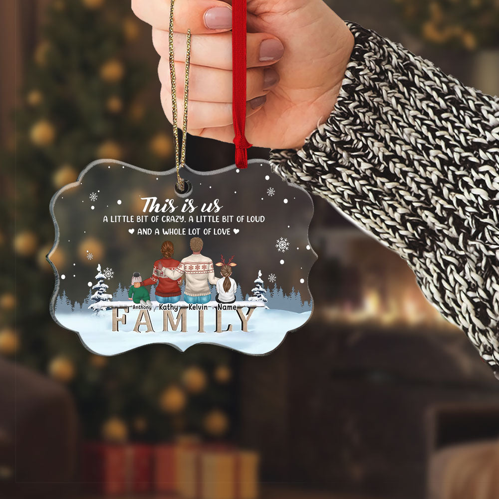 Personalized Christmas Ornament A Whole Lot Of Love Family