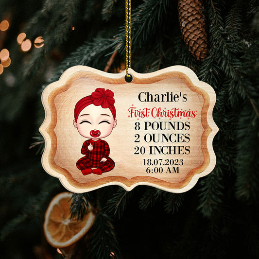 Personalized Family Ornament First Christmas