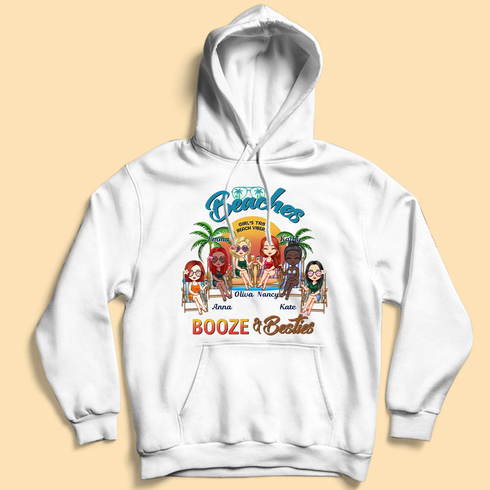 Personalized Sister Gift Shirt Beaches Booze Besties