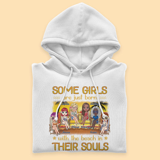 Personalized Sister Gift Shirt Some Girls Are Just Born With The Beach