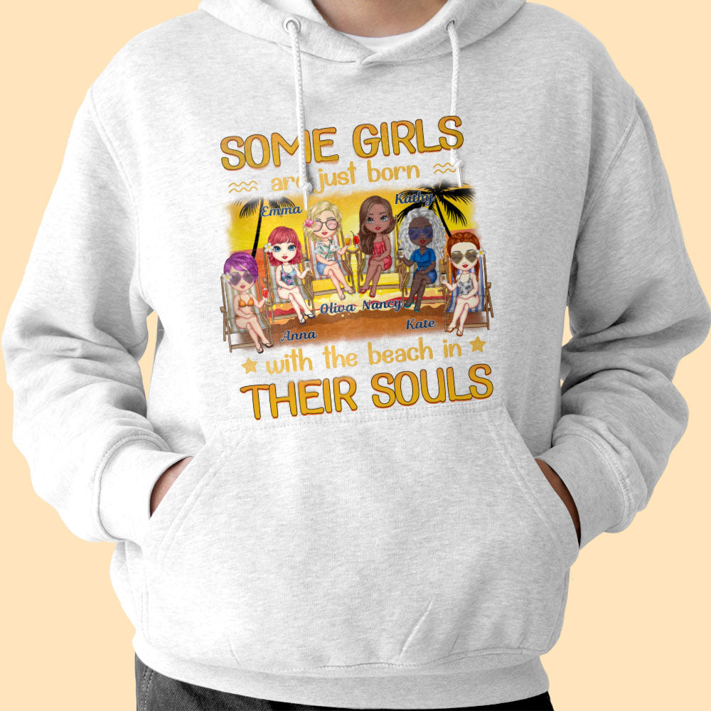 Personalized Sister Gift Shirt Some Girls Are Just Born With The Beach