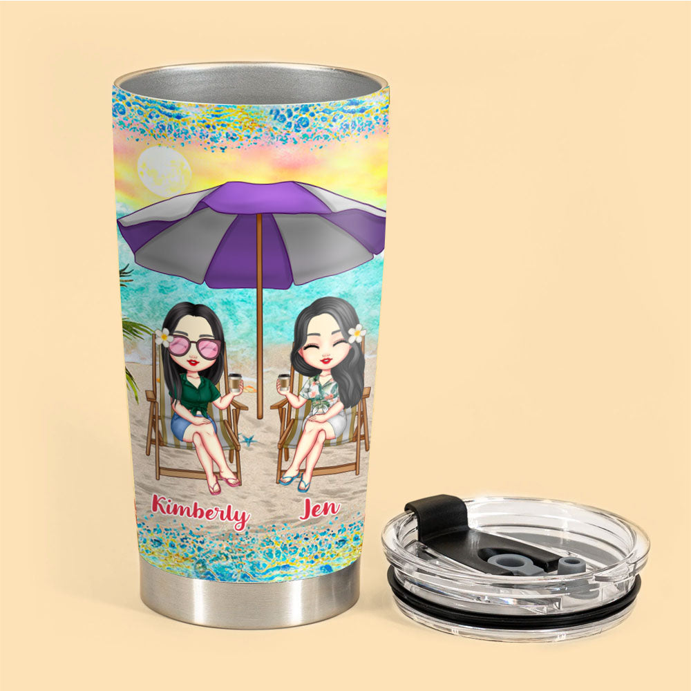 Personalized Beach Bestie Life Is Better Custom Tumbler