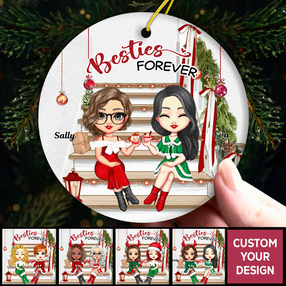 Personalized Christmas Ornament For BFF Besties Forever