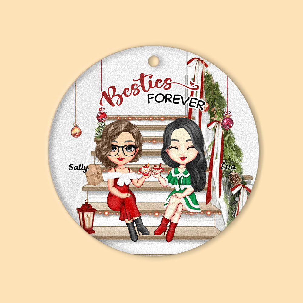 Personalized Christmas Ornament For BFF Besties Forever