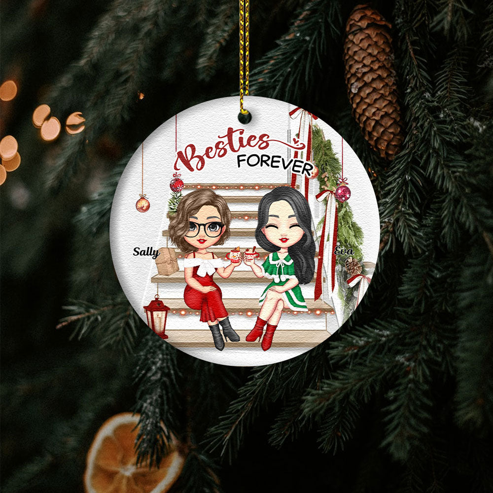 Personalized Christmas Ornament For BFF Besties Forever