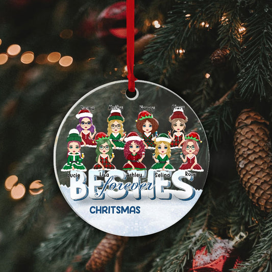 Personalized Christmas Ornaments Besties Forever
