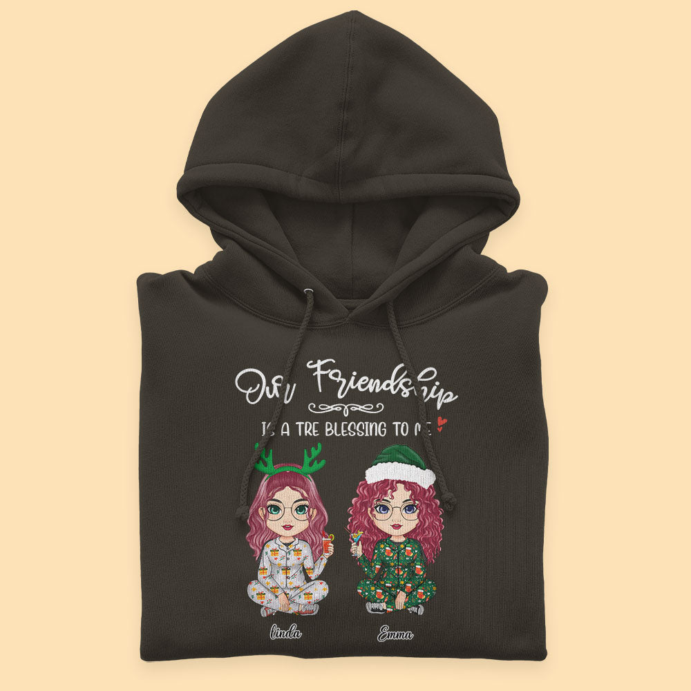 Personalized Christmas Shirt For Besties Our Friendship Is A Tre Blessing To Me