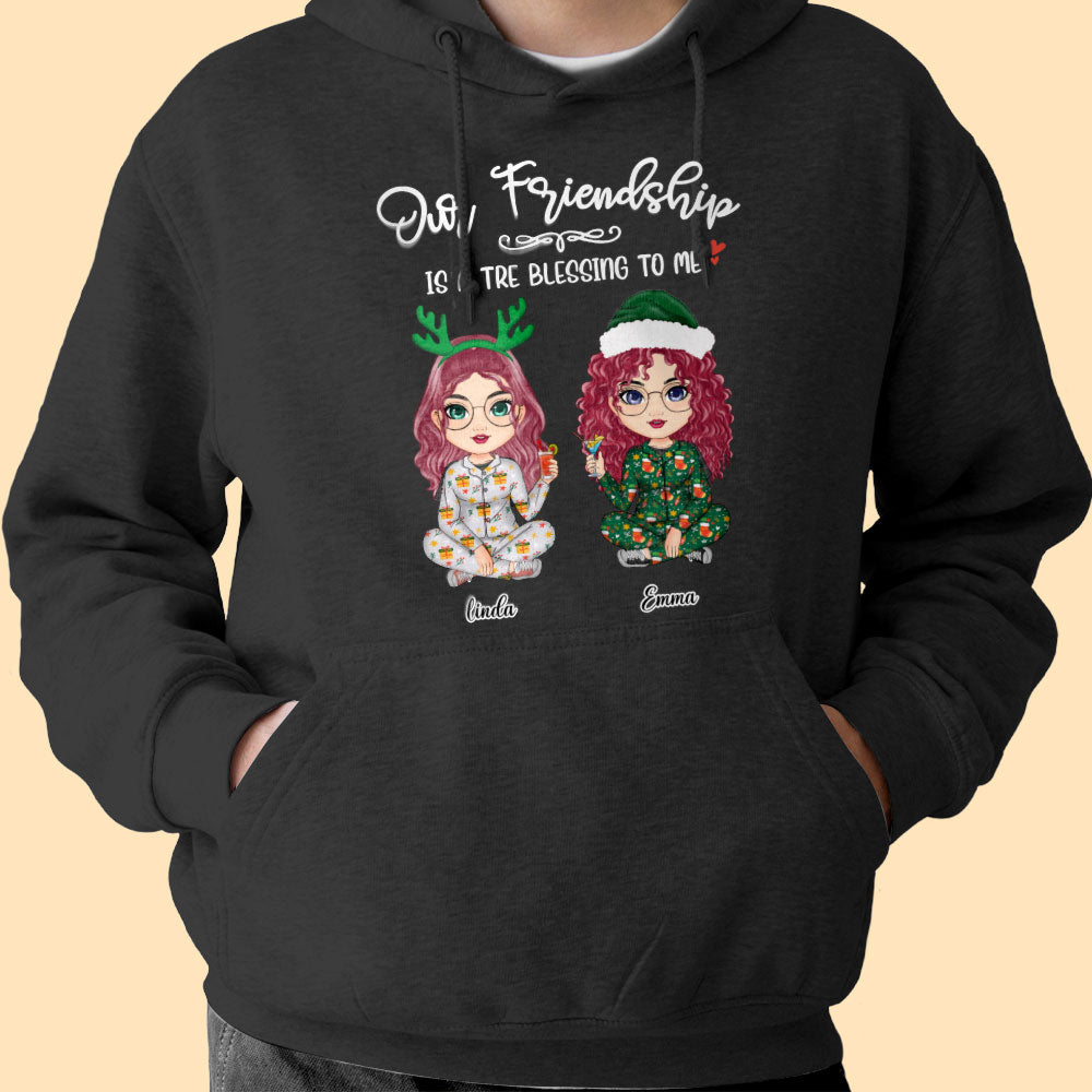 Personalized Christmas Shirt For Besties Our Friendship Is A Tre Blessing To Me