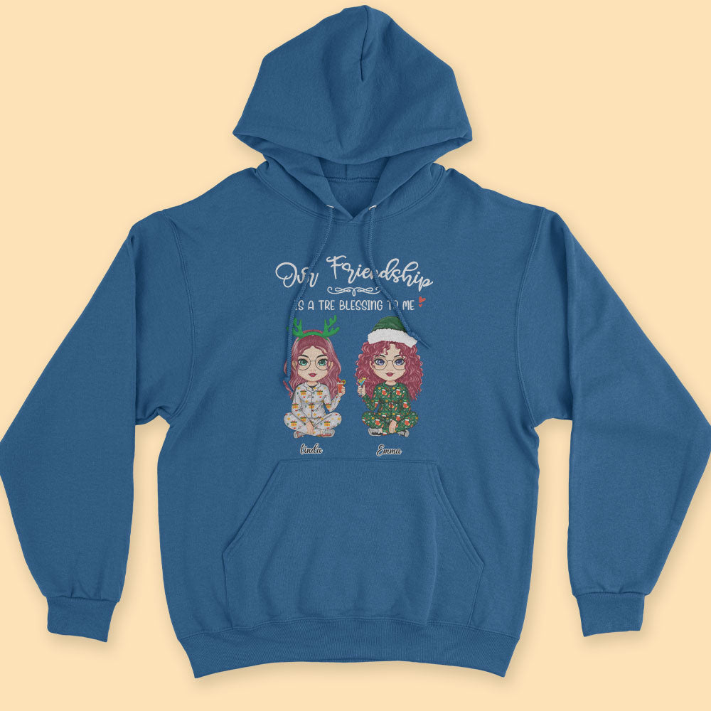 Personalized Christmas Shirt For Besties Our Friendship Is A Tre Blessing To Me