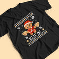 Personalized Christmas Shirt Gingerbread Bite Me