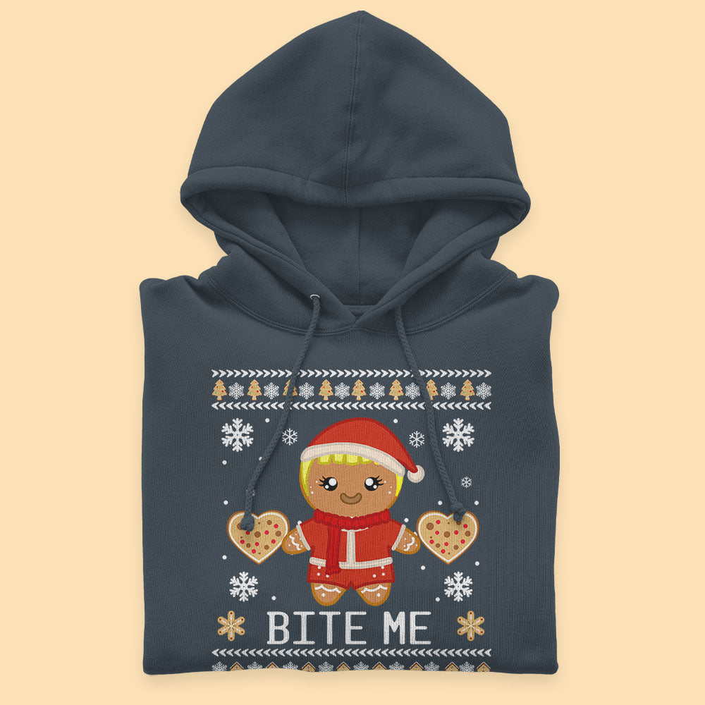 Personalized Christmas Shirt Gingerbread Bite Me