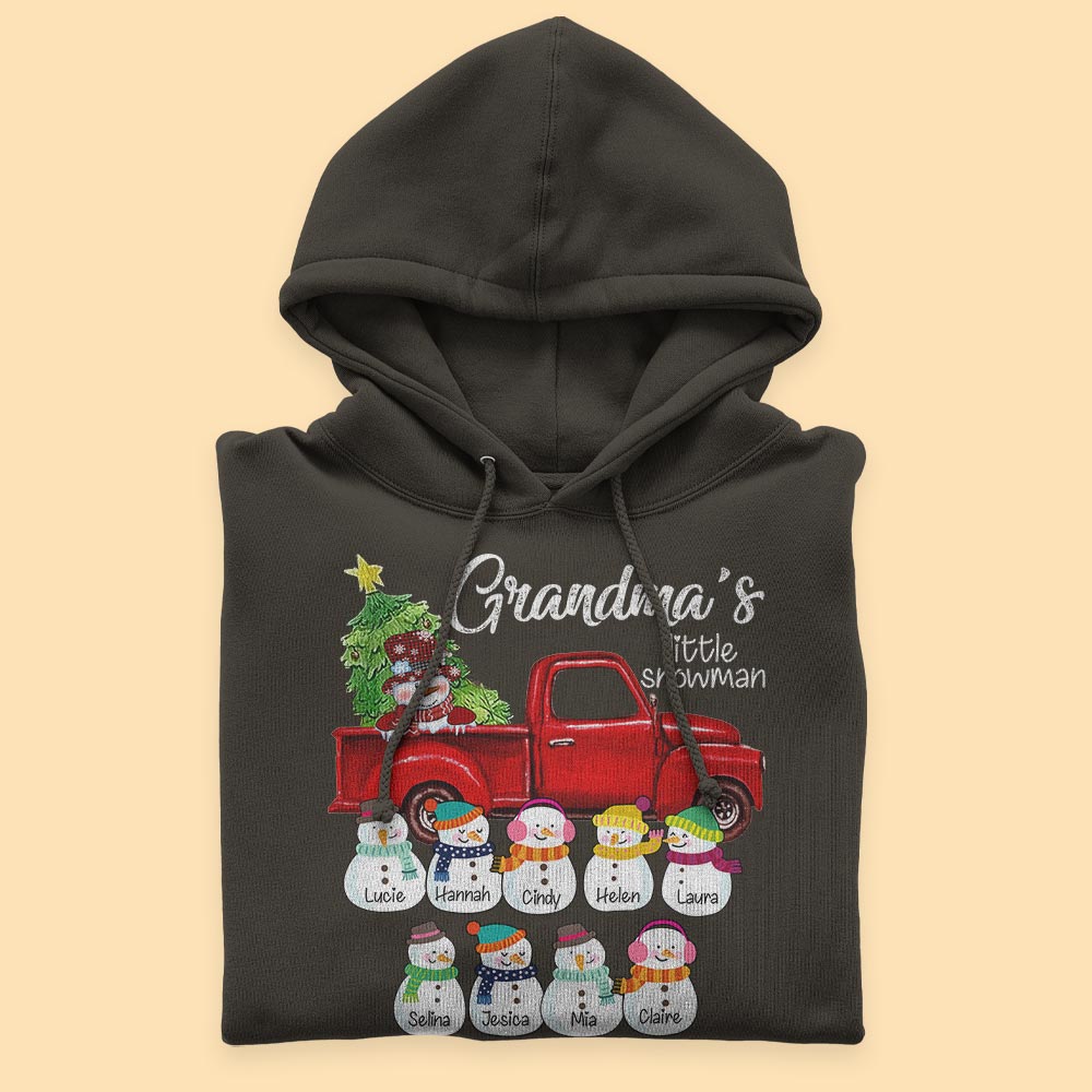 Personalized Christmas Shirt Grandma'S Little Snowmen Grandkids