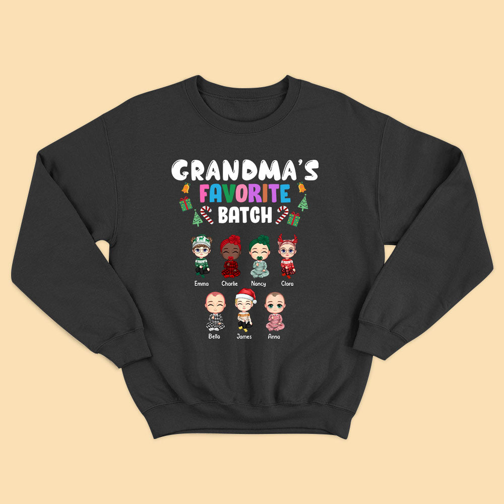 Personalized Christmas Shirt Grandma's Favorite Batch