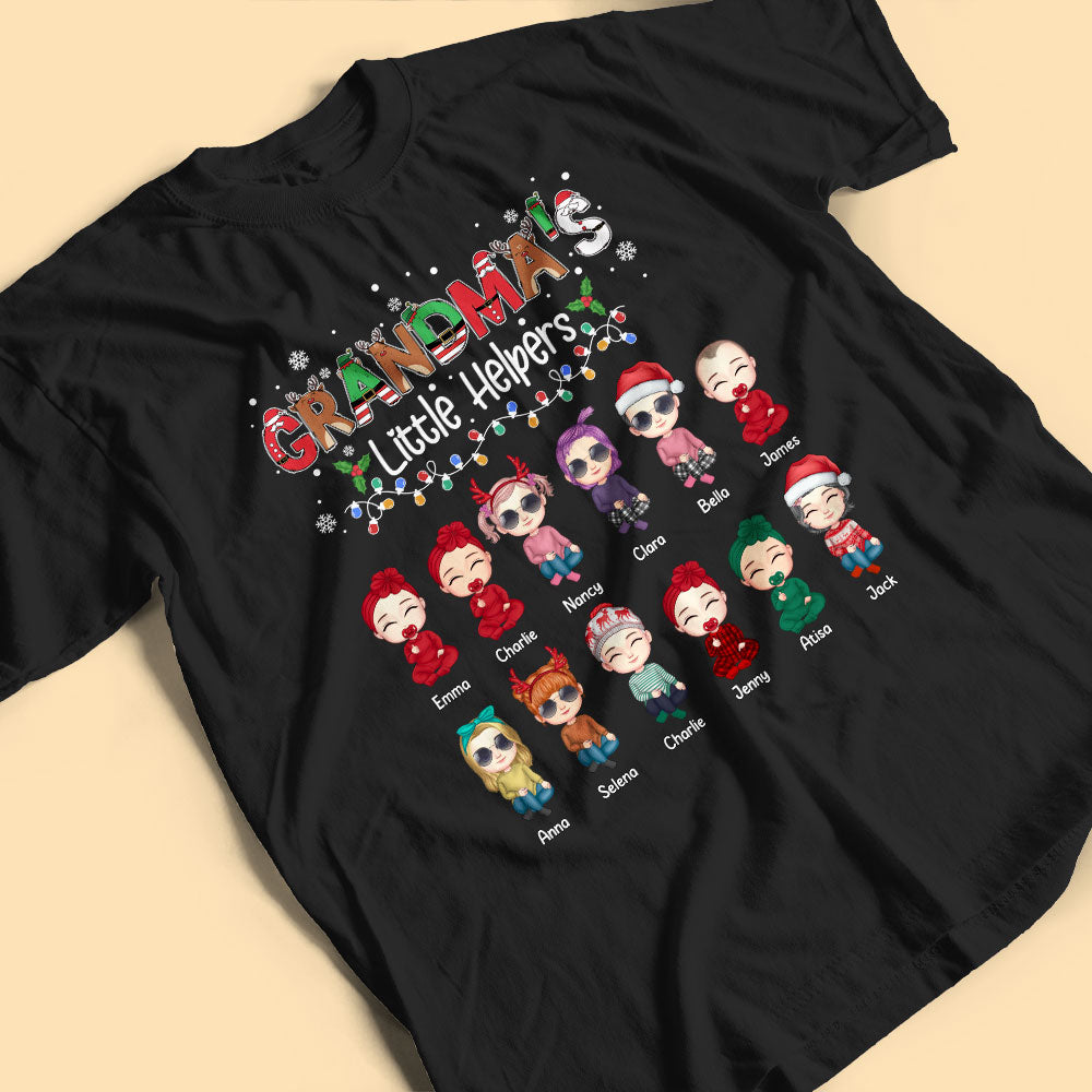 Personalized Christmas Shirt Grandma's Little Helpers