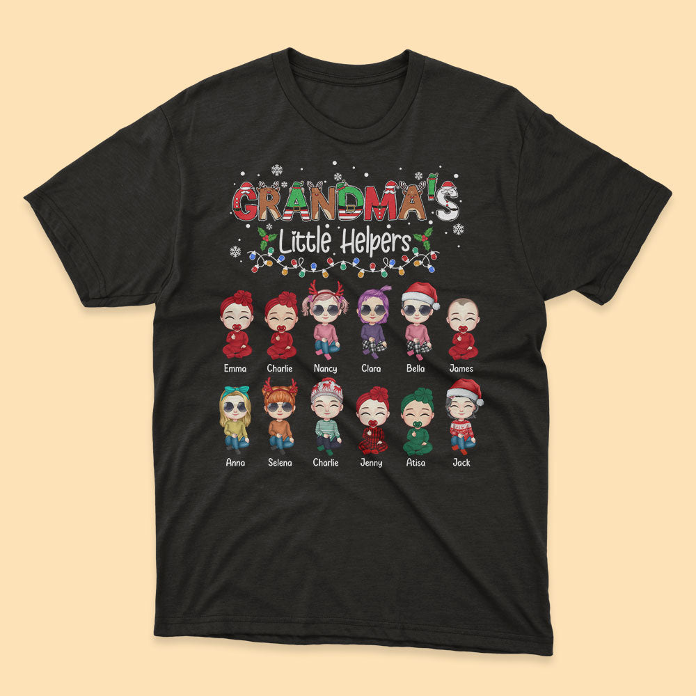 Personalized Christmas Shirt Grandma's Little Helpers