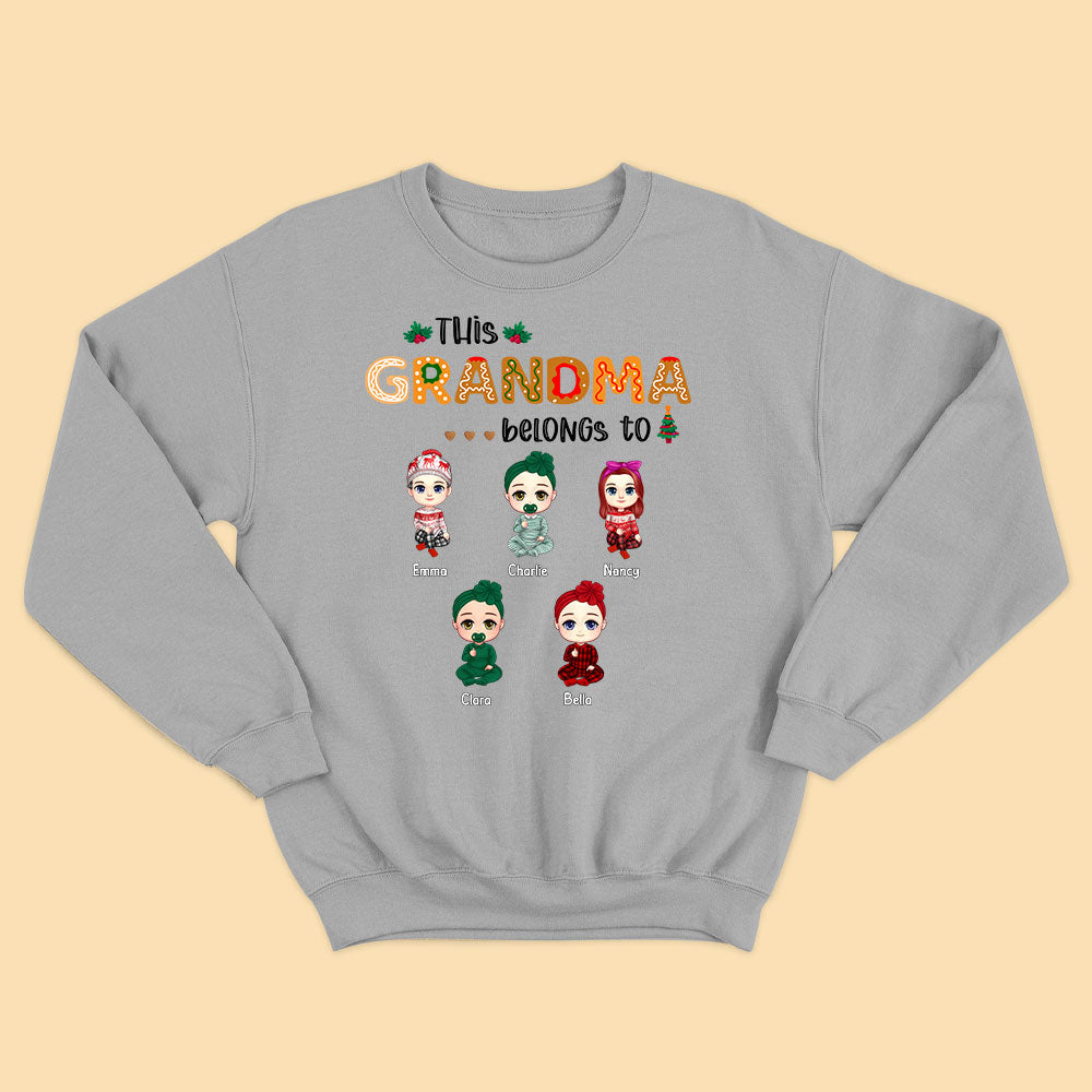 Personalized Christmas Shirt This Grandma Belongs To