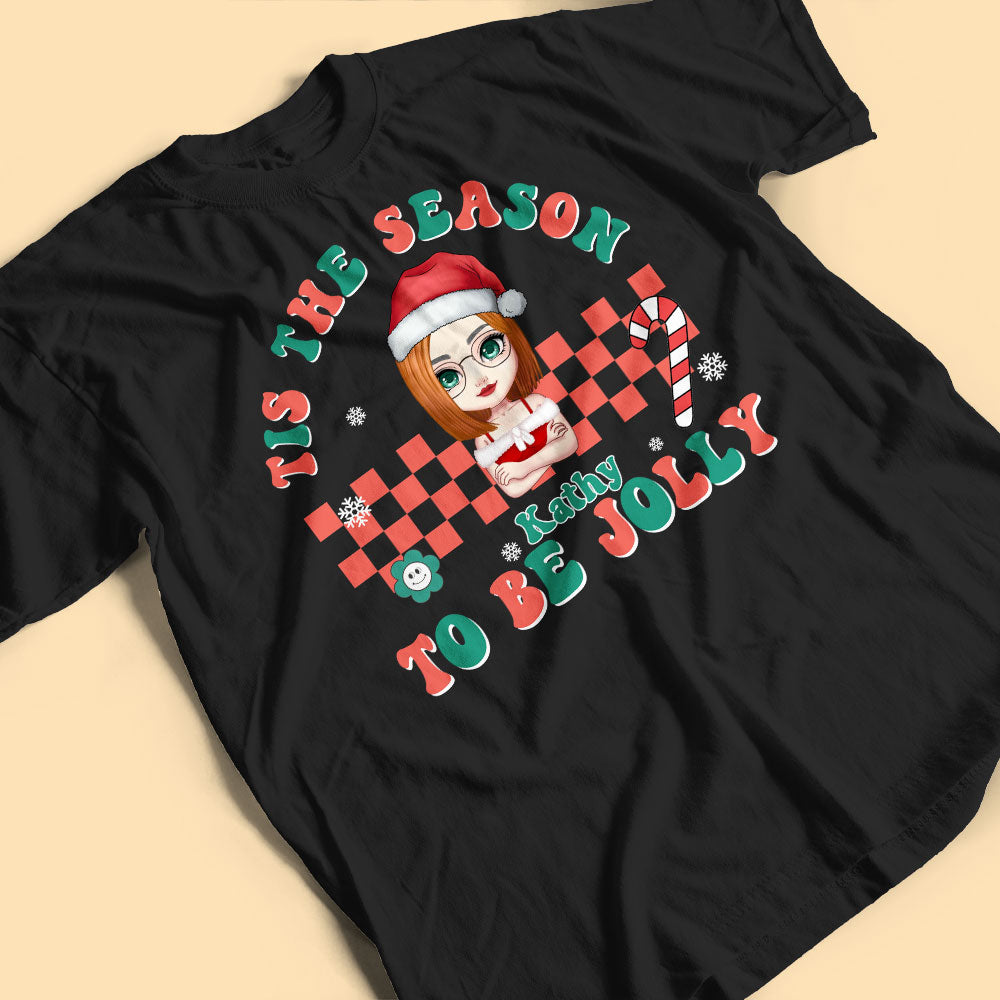 Personalized Christmas Shirt Tis The Season To Be Jolly