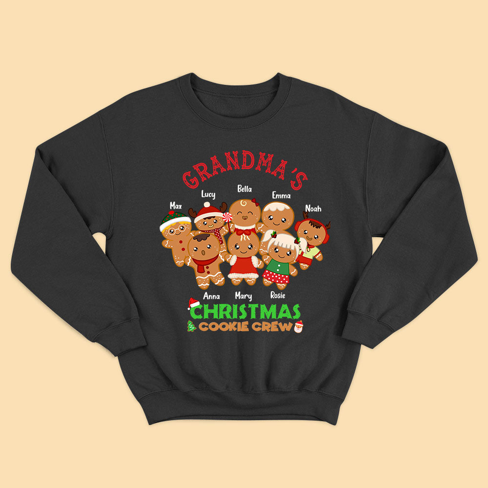 Personalized Christmas Shirts For Family Gramma's Cookie Crew