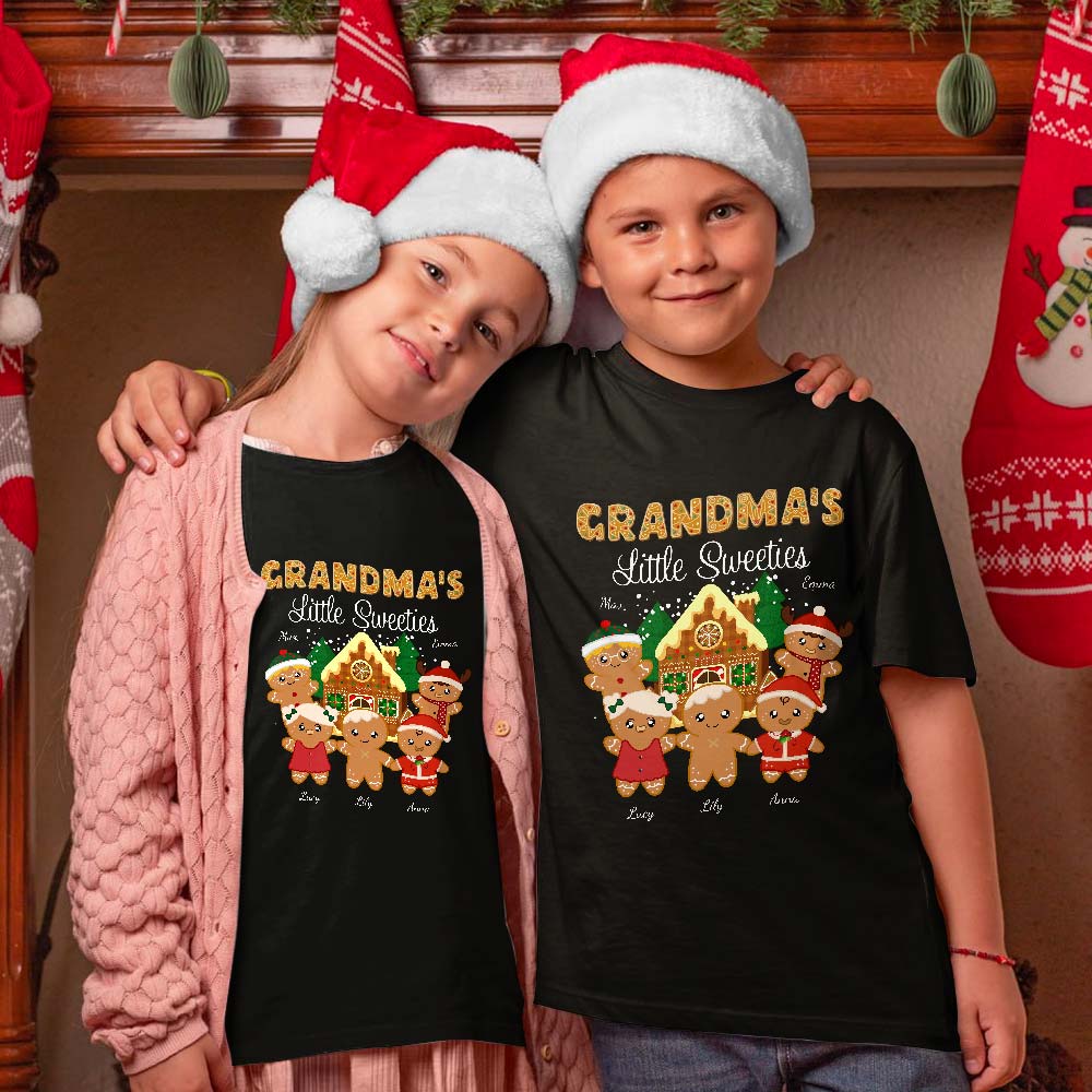 Personalized Christmas Shirts For Family Gramma's Sweeties