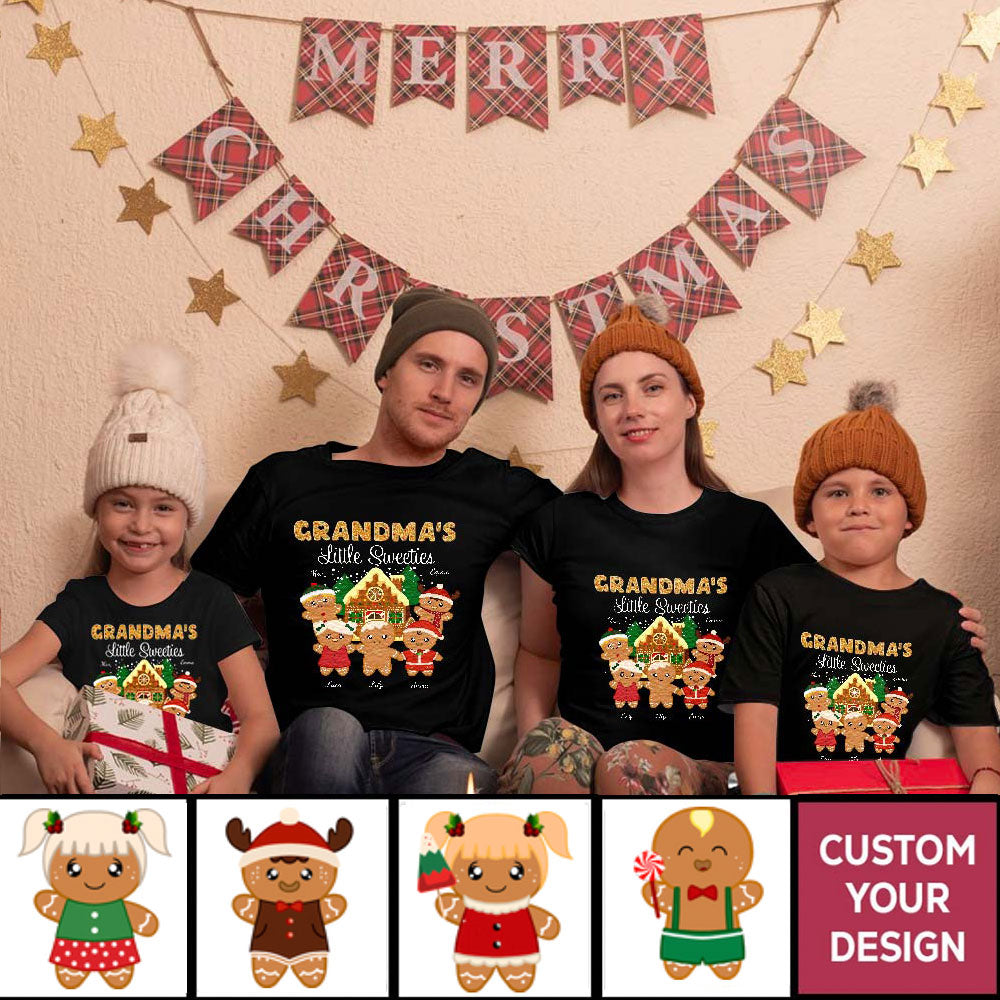 Personalized Christmas Shirts For Family Gramma's Sweeties