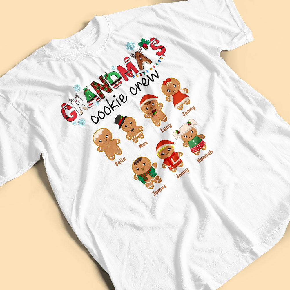 Personalized Christmas T Shirts Grandma's Cookie Crew