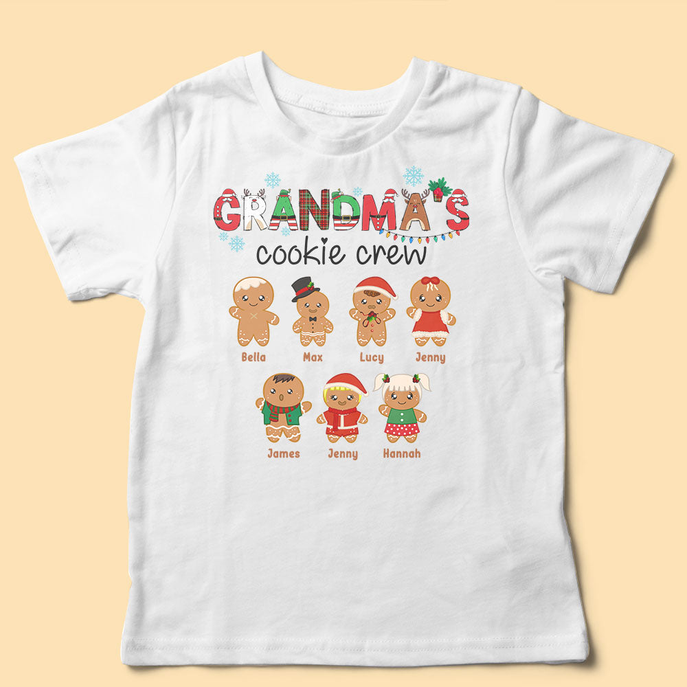 Personalized Christmas T Shirts Grandma's Cookie Crew