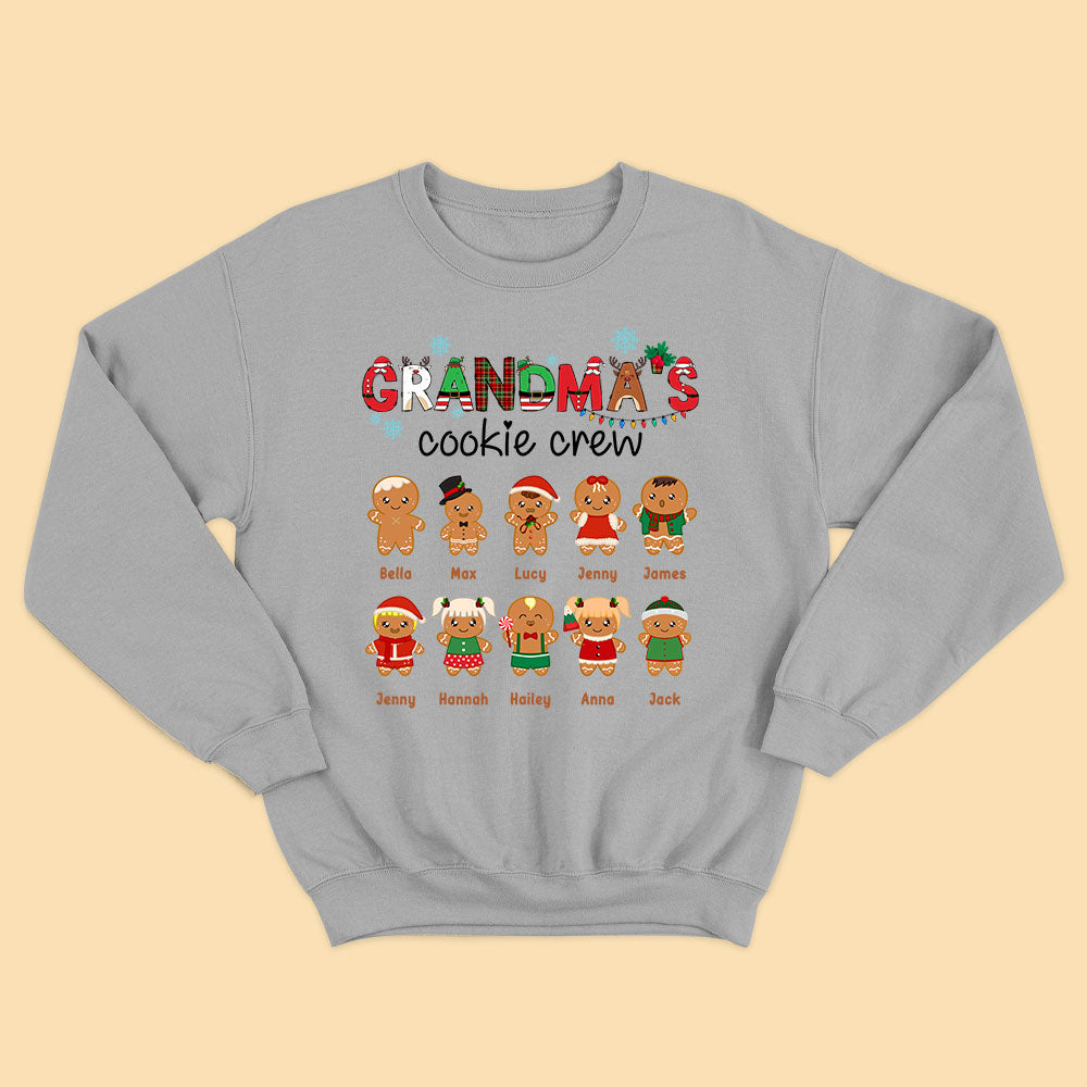 Personalized Christmas T Shirts Grandma's Cookie Crew