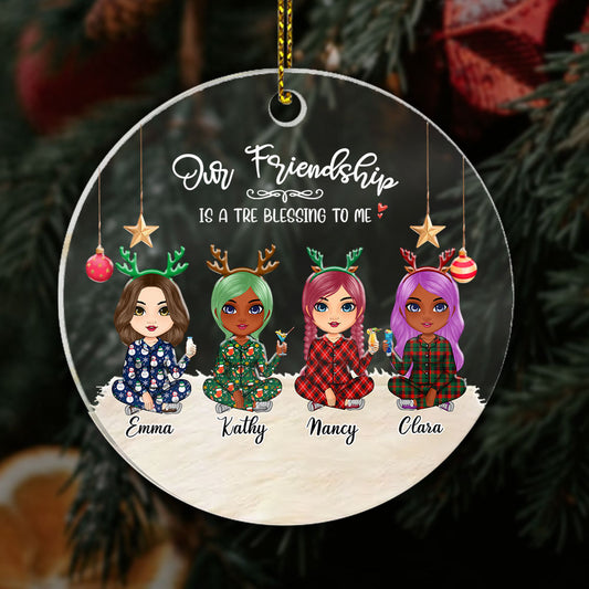 Personalized Christmas Tree Ornaments Bestie Forever