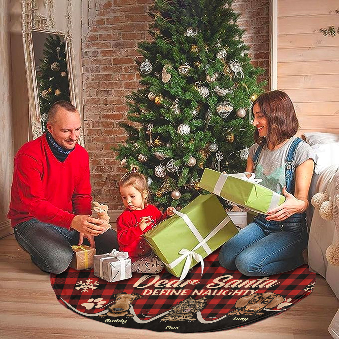 Personalized Christmas Tree Skirt For Dog Lovers