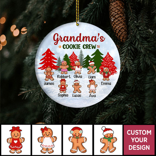 Personalized Family Christmas Ornaments Grandma's Cookie Crew