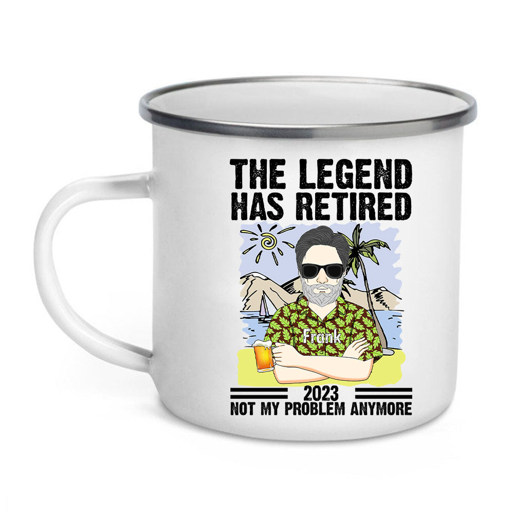 Personalized Father’s Day Mug The Legend Has Retired Not My Problem Anymore