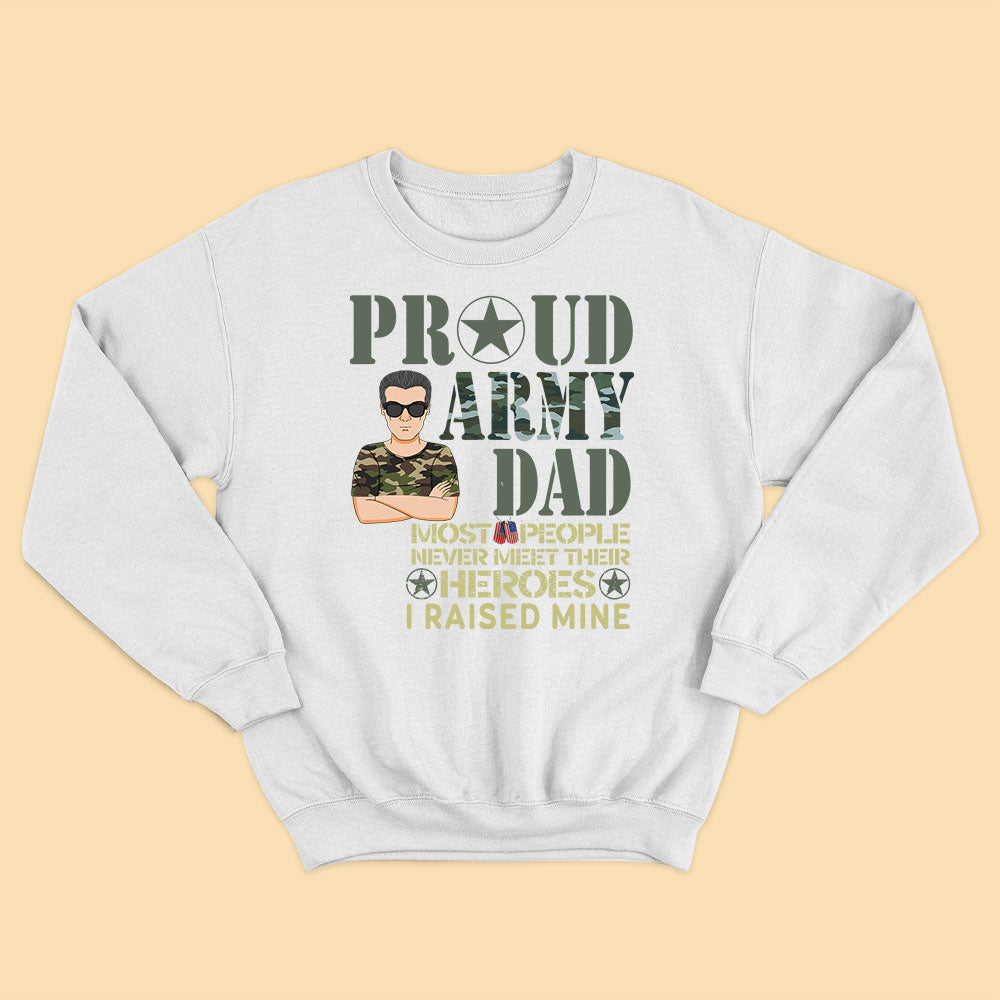 Personalized Fathers Day Shirts Proud Army Dad