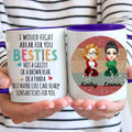 Personalized Gift Besties I Would Fight A Bear For You Mug