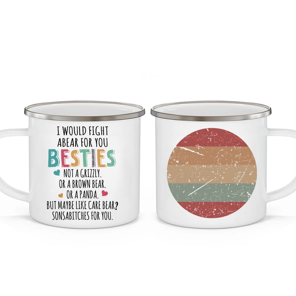 Personalized Gift Besties I Would Fight A Bear For You Mug