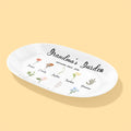 Personalized Grandma's Garden Plate Birth Month Flower Platter With Grandchildren Names Mother's Day Gift For Grandma