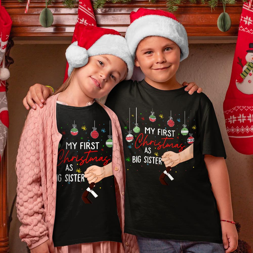 Personalized Matching Family Christmas Shirt My First Christmas As Nana