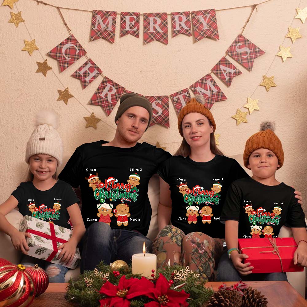 Personalized Merry Christmas Shirts For Family Cookie Baking Crew