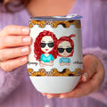 Personalized Mother and Daughter Wine Tumbler