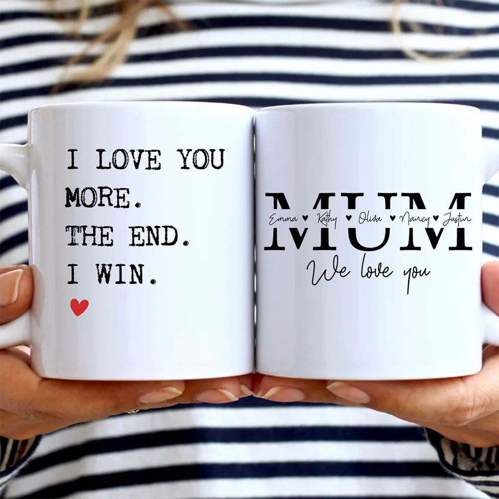 Personalized Mum Coffee Mug With Kids Names for Mother's Day