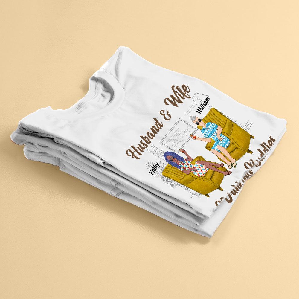 Personalized Shirt Husband And Wife Drinking Buddies For Life