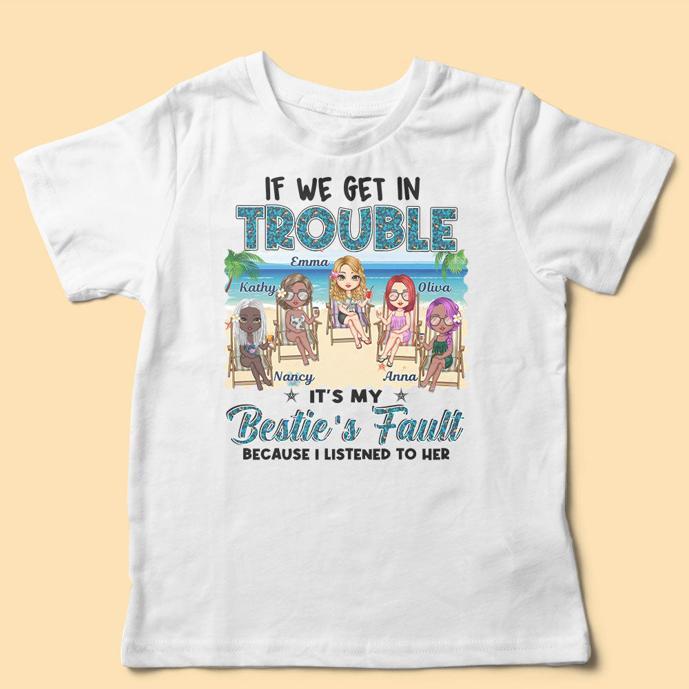 Personalized Sister Gift Shirt It's My Bestie Fault