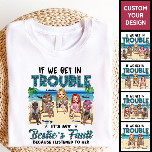 Personalized Sister Gift Shirt It's My Bestie Fault
