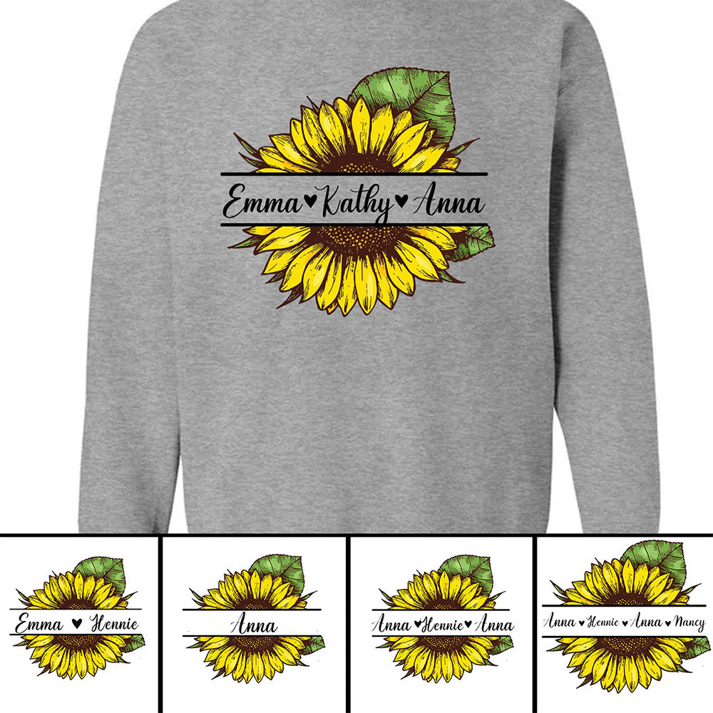 Personalized Sunflower Custom Name Shirt