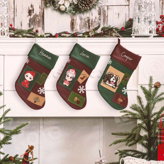 Picture of Family's Member Personalized Christmas Stocking