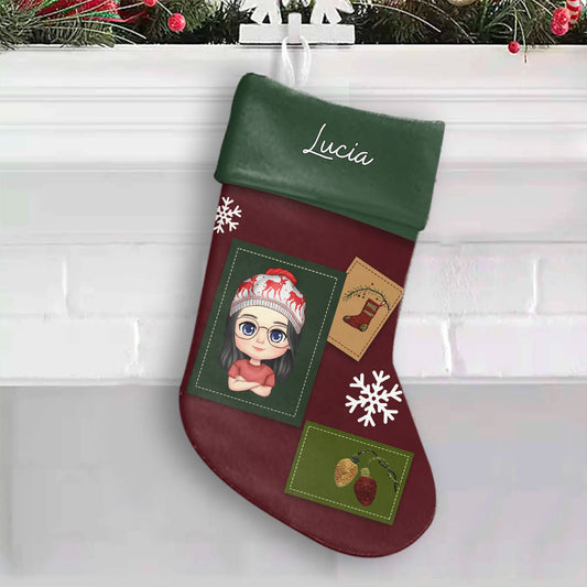 Picture of Family's Member Personalized Christmas Stocking