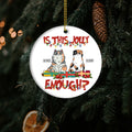 Red Christmas Personalized Ornament For Cat Lovers