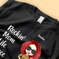 Rockin' The mom life Chibi Funny Personalized Shirt For Mother's Day Gift Ideas